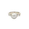 Golden South Sea Pearl and Diamond Ring