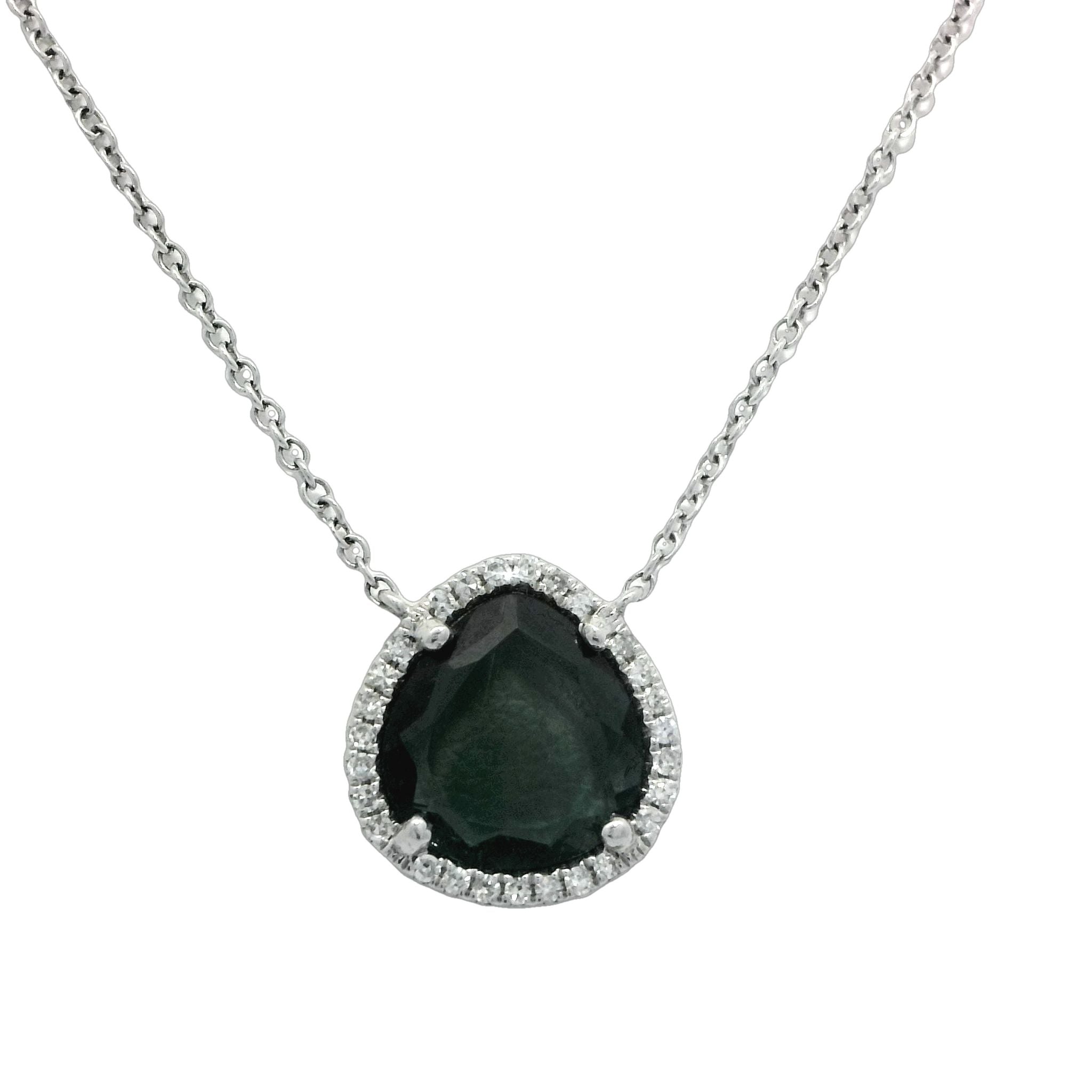 Tourmaline Necklace in White Gold
