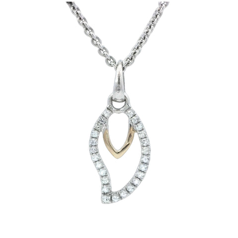 Maile Pendant in Silver and Gold