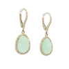 Chrysoprase Earrings in Yellow Gold