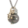 Plumerias withTahitian Pearl Enhancer Pendant