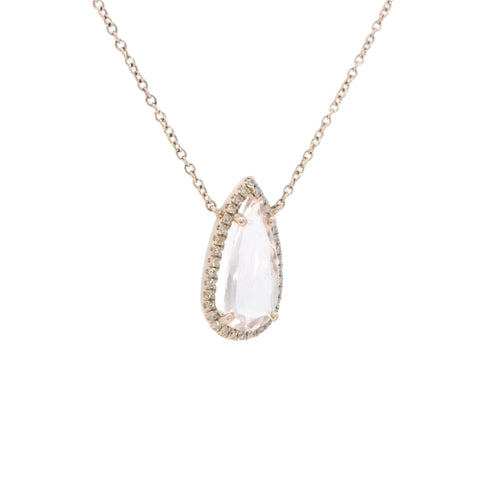 Morganite Necklace in Rose Gold