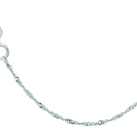 Singapore Chain in White Gold - 16