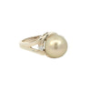 Golden South Sea Pearl and Diamonds Ring in Yellow Gold