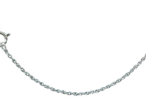 Baby Rope Chain in White Gold