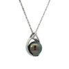 Tahitian Pearl Pendant in White Gold