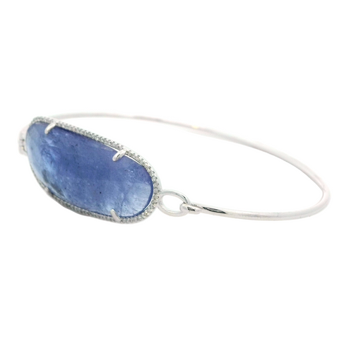 White Gold Tanzanite Bangle