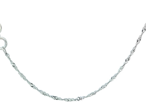 Singapore Chain in White Gold