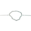 Kauai Outline Bracelet with Diamonds in White Gold