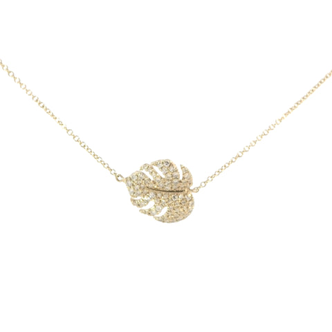 Monstera Diamond Necklace