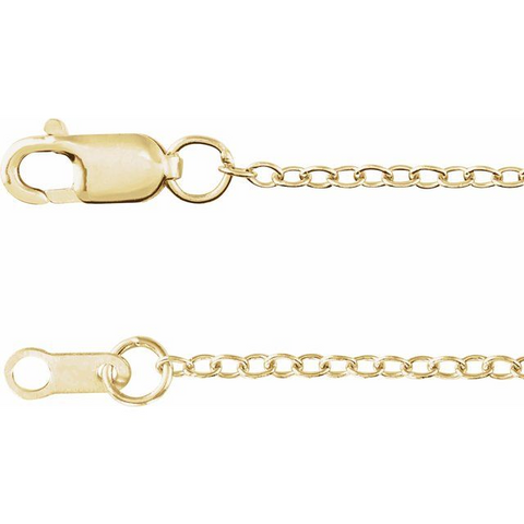 Gold Filled 1.3mm Adjustable Cable Chain