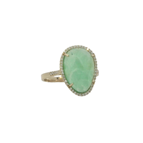 Chrysoprase Ring in Yellow Gold
