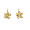11mm Plumeria Leverback Earrings in Yellow Gold