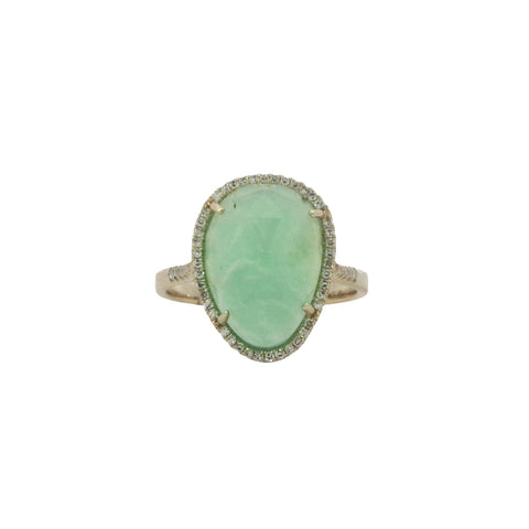 Chrysoprase Ring in Yellow Gold