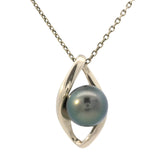 Tahitian Pearl Helix Pendant in Yellow Gold