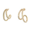 Split Diamond Hoop Earrings in Yellow Gold