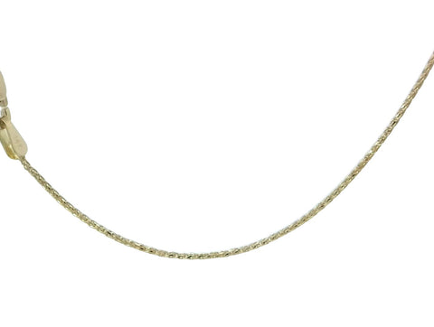 Round Wheat Chain in Yellow Gold - 16