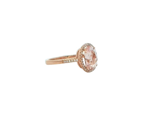 Morganite Ring in Rose Gold