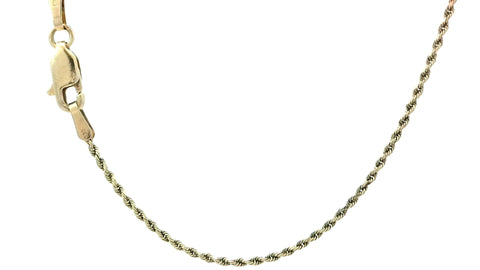 Diamond Cut Rope Chain in Yellow Gold