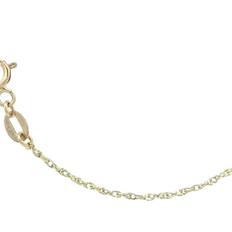 Baby Diamond Cut Rope Chain in Yellow Gold - 20”