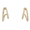 Split Diamond Hoop Earrings in Yellow Gold