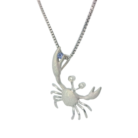 Crab Pendant in Precious Silver