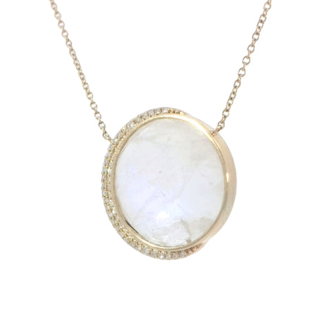 Moon Phase Necklace in Yellow Gold
