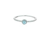 London Blue Topaz Ring in White Gold