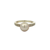 Golden South Sea Pearl and Diamond Ring