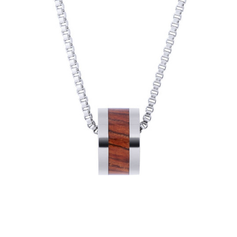 Koa Wood Barrel Pendant - Classic style