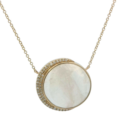 Moon Phase Necklace in Yellow Gold