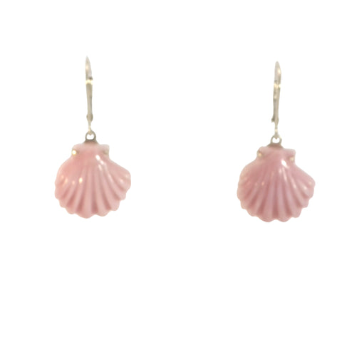 Conch Shell Earrings in Yellow Gold