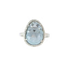 London Blue Topaz Ring in White Gold