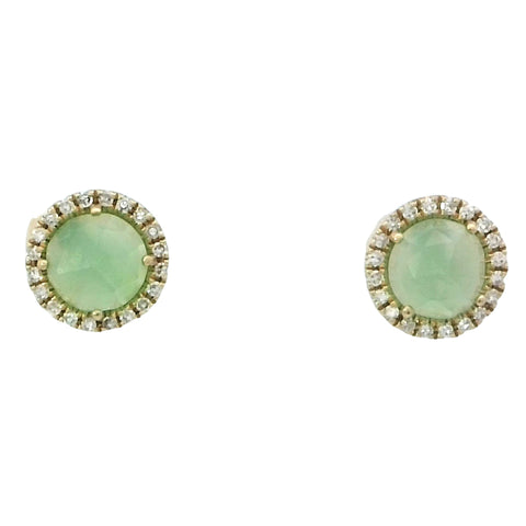 Chrysoprase Stud Earings