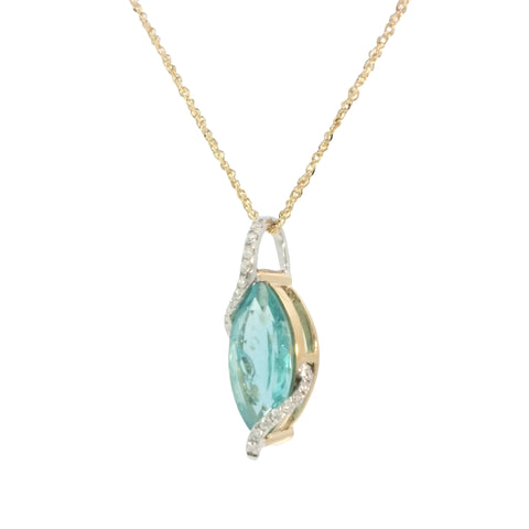 Apatite and Diamond Pendant