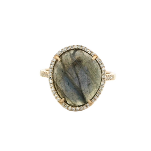 Labradorite Ring in Yellow Gold