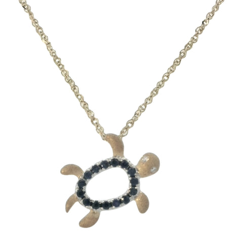 Petroglyph Turtle in Two Tone Gold
