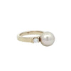 Golden South Sea Pearl and Diamond Ring