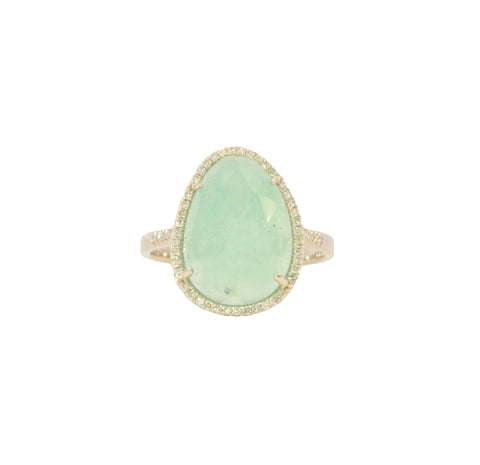 Chrysoprase Ring in Yellow Gold