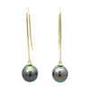 Cultured Tahitian Pearl Shepherd Hook Earrings