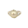 Golden South Sea Pearl and Diamonds Ring in Yellow Gold