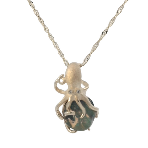 Octopus Pendant with Opal
