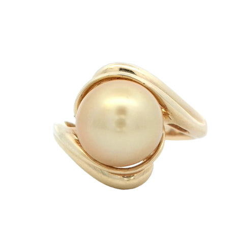 Golden South Sea Pearl Ring in Yellow Gold