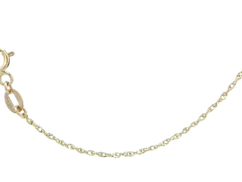 Baby Diamond Cut Rope Chain in Yellow Gold - 16