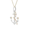 Anchor Pendant in Two Tone Gold