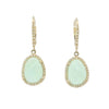 Chrysoprase Earrings in Yellow Gold