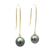 Cultured Tahitian Pearl Shepherd Hook Earrings