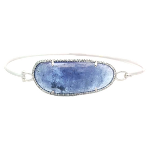 White Gold Tanzanite Bangle