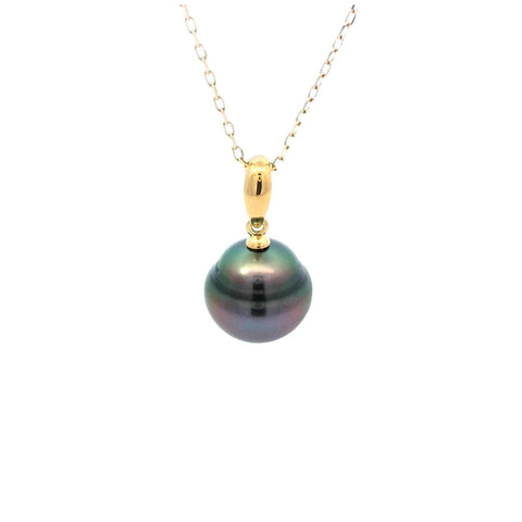 Baroque Cultured Tahitian Pearl Necklace in Yellow Gold