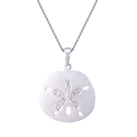 Sand Dollar Pendant in Precious Silver